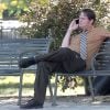 Steve Carell et Rainn Wilson filment une scène pour la série "The Office". Los Angeles. Le 20 août 2010. @PCN/ABACAPRESS.COM