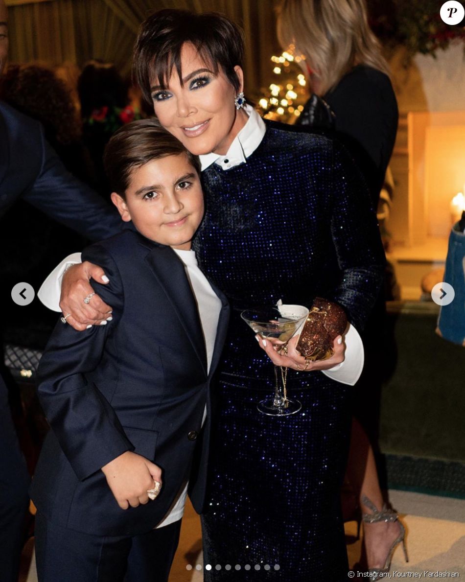 Kris Jenner et son petitfils, Mason Disick. Décembre 2019. Purepeople