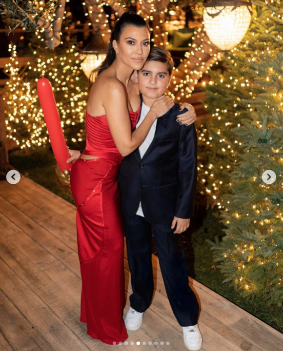 Kourtney Kardashian et son fils Mason. Décembre 2019.