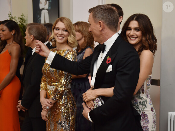 Léa Seydoux, Daniel Craig et sa femme Rachel Weisz - Première mondiale du nouveau James Bond "Spectre" au Royal Albert Hall à Londres. Le 26 octobre 2015