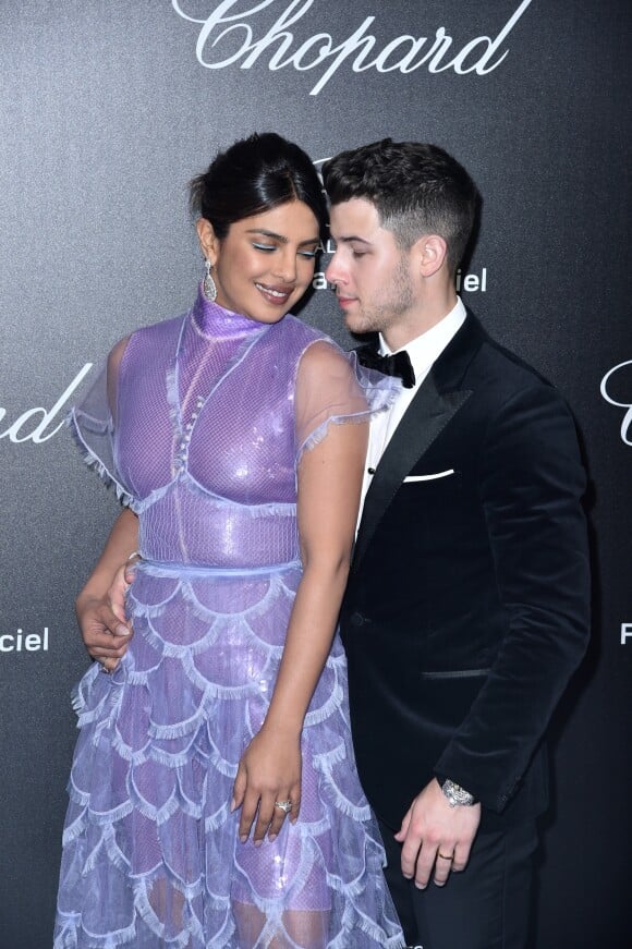 Priyanka Chopra et son mari Nick Jonas - Photocall de la soirée "Chopard Love Night" lors du 72ème Festival International du Film de Cannes. Le 17 mai 2019 © Giancarlo Gorassini / Bestimage