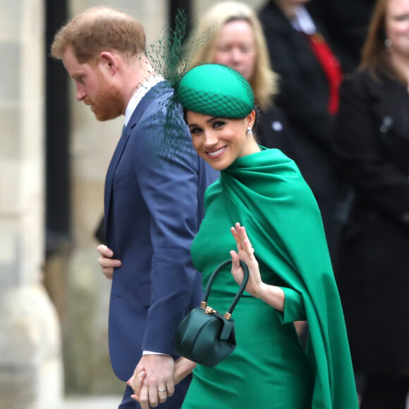 Le prince Harry, duc de Sussex, et Meghan Markle, duchesse de Sussex - La famille royale d'Angleterre lors de la cérémonie du Commonwealth en l'abbaye de Westminster à Londres, le 9 mars 2020.