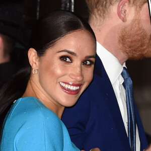 Le prince Harry, duc de Sussex, et Meghan Markle, duchesse de Sussex arrivent à la cérémonie des Endeavour Fund Awards au Mansion House à Londres, Royaume Uni, le 5 mars 2020.