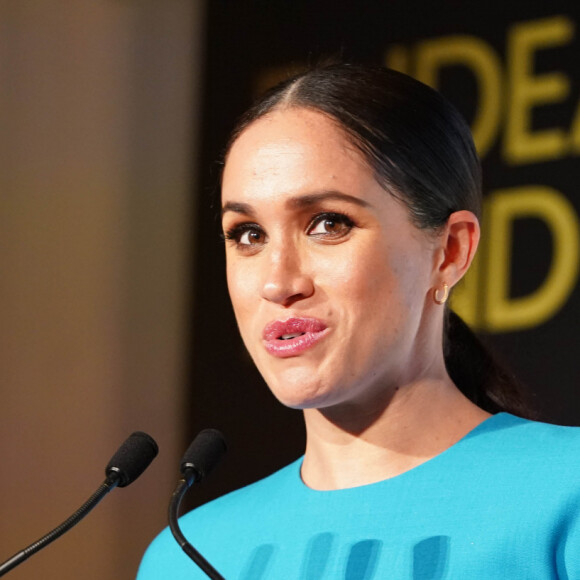 Le prince Harry, duc de Sussex, et Meghan Markle, duchesse de Sussex lors de la cérémonie des Endeavour Fund Awards au Mansion House à Londres, Royaume Uni, le 5 mars 2020.