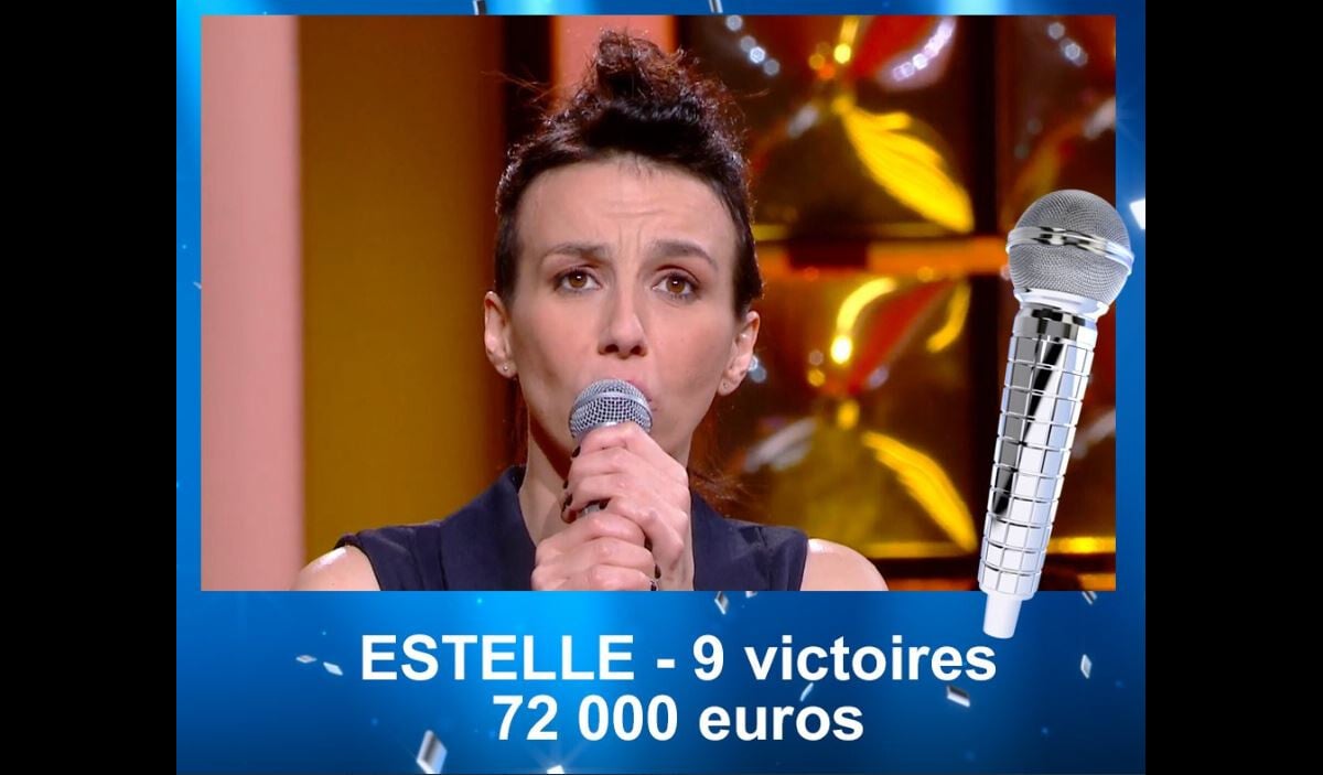 Photo Estelle (N'oubliez pas les paroles) après sa neuvième victoire