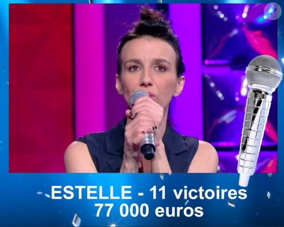 




Estelle (N'oubliez pas les paroles) après sa onzième victoire, mars 2020.





