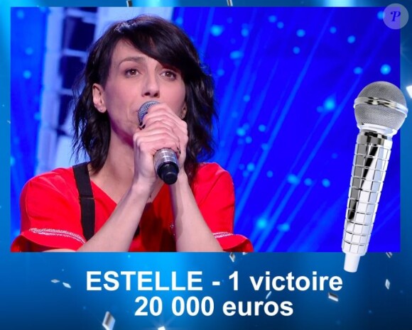 




Estelle (N'oubliez pas les paroles) après sa première victoire, mars 2020.





