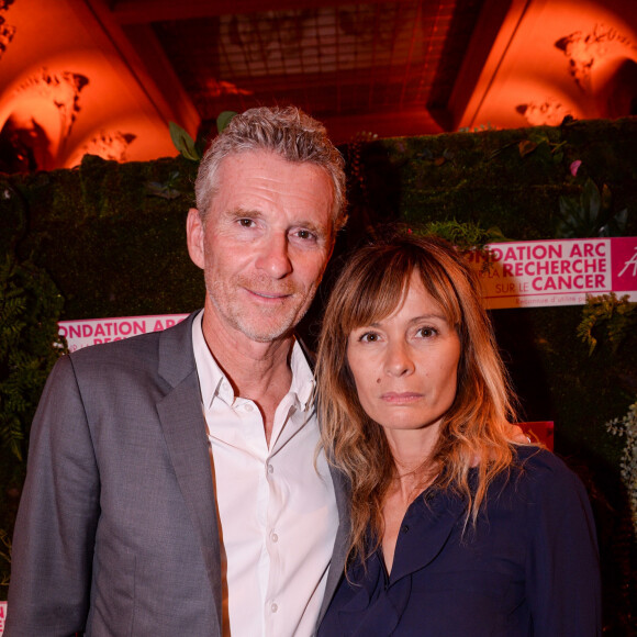Exclusif - Denis Brogniart et sa femme Hortense Brogniart - Dîner de la Fondation ARC au Pavillon Cambon-Capucines à Paris, le 7 octobre 2019. © Rachid Bellak / Bestimage