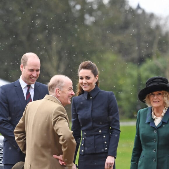Le prince William, Kate Middleton, Camilla Parker-Bowles et le prince Charles au Defence Medical Rehabilitation Centre Stanford Hall, le 11 février 2020.