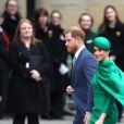 Le prince Harry et Meghan Markle, duchesse de Sussex, lors de la cérémonie de la Journée du Commonwealth en l'abbaye de Westminster à Londres, le 9 mars 2020. La dernière apparition officielle de leur carrière royale.