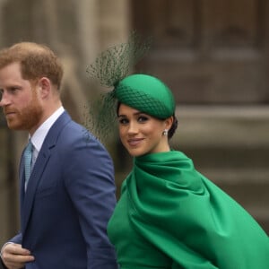 Le prince Harry et Meghan Markle, duchesse de Sussex, lors de la cérémonie de la Journée du Commonwealth en l'abbaye de Westminster à Londres, le 9 mars 2020. La dernière apparition officielle de leur carrière royale.