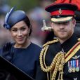 Le prince Harry et Meghan Markle, duchesse de Sussex, lors de la parade Trooping the Colour au palais de Buckingham à Londres le 8 juin 2019.