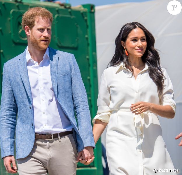Le prince Harry et Meghan Markle, duchesse de Sussex, à Johannesburg en Afrique du Sud le 2 octobre 2019.