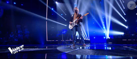 Loïs lors de l'épreuve des K.O - Talent de Marc Lavoine. Émission du samedi 4 avril 2020, TF1