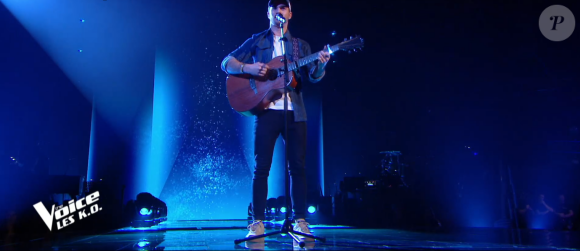 Antony lors de l'épreuve des K.O - Talent de Marc Lavoine. Émission du samedi 4 avril 2020, TF1