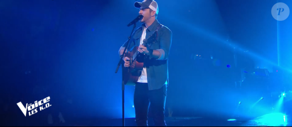 Antony lors de l'épreuve des K.O - Talent de Marc Lavoine. Émission du samedi 4 avril 2020, TF1