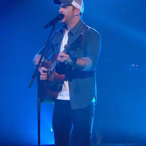 Antony lors de l'épreuve des K.O - Talent de Marc Lavoine. Émission du samedi 4 avril 2020, TF1