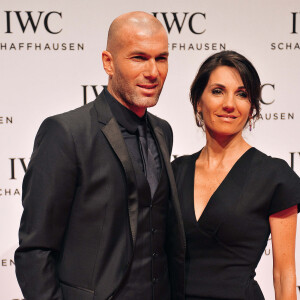 Zinédine Zidane et femme Veronique - Soirée 'IWC Schaffhausen Race Night' à l'occasion du salon international de la Haute Horlogerie (SIHH) 2013 à Geneve en Suisse le 22 Janvier 2013.