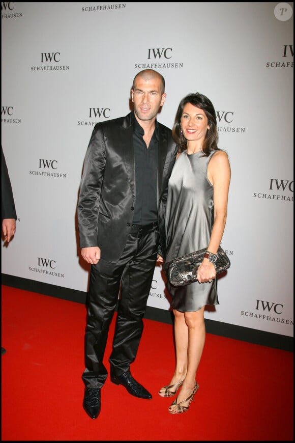 Zinédine Zidane et sa femme Véronique - Soirée IWC à Genève le 17 avril 2007.