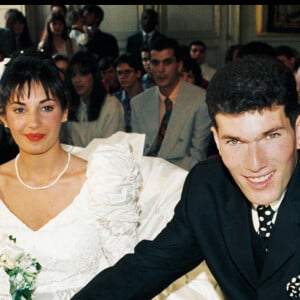 Mariage de Zinédine et Véronique Zidane à Bordeaus le 29 mai 1994.