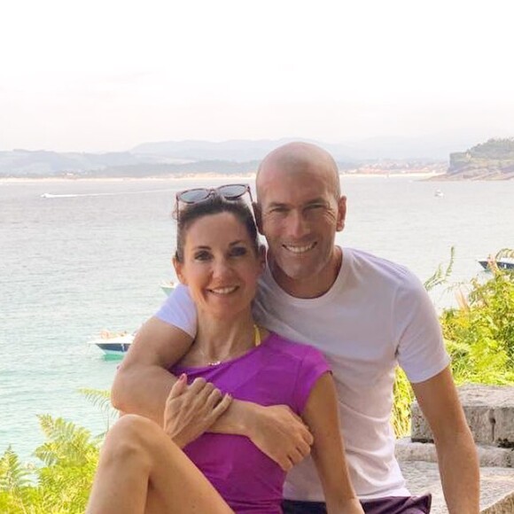 Zinédine Zidane et sa femme Véronique le 4 août 2019.
