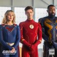 Grant Austin (au milieu) est le héros de la série The Flash. Janvier 2020.