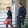 Exclusif - Jennifer Lopez et son fiancé Alex Rodriguez vont à la salle de gym avant de se rendre chez le dermatologue à Los Angeles, le 15 mars 2020.