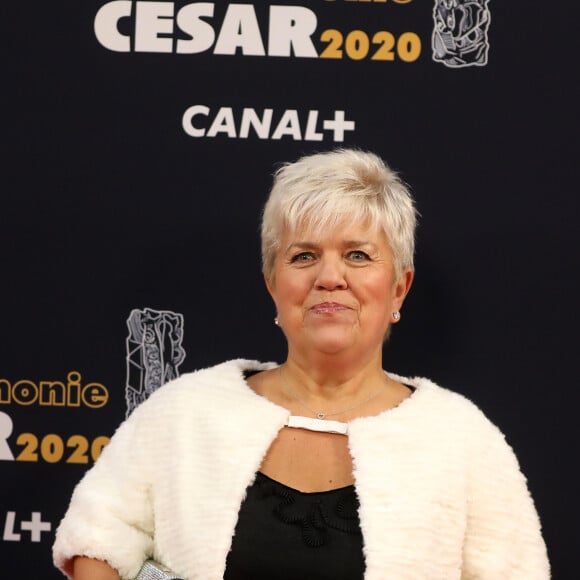 Exclusif - Mimie Mathy lors de l'arrivée à la 45e cérémonie des Cesar à la salle Pleyel à Paris, le 28 février 2020.