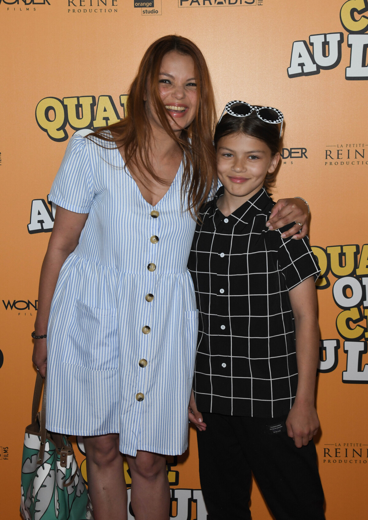 Photo Séverine Ferrer Et Son Fils Milo Mazé Avant Première Du Film Quand On Crie Au Loup