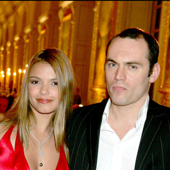 Séverine Ferrer et Frédéric Mazé - Le dîner de la Renaissance du chêne de Marie-Antoinette au Grand Trianon. Le 18 mars 2005.