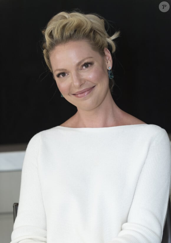 Katherine Heigl en conférence de presse pour la nouvelle saison de la série "Suits" à l'hôtel Langham à New York, le 13 juillet 2018.
