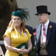 Le prince Andrew, duc d'York, et Sarah Ferguson à Ascot le 21 juin 2019.