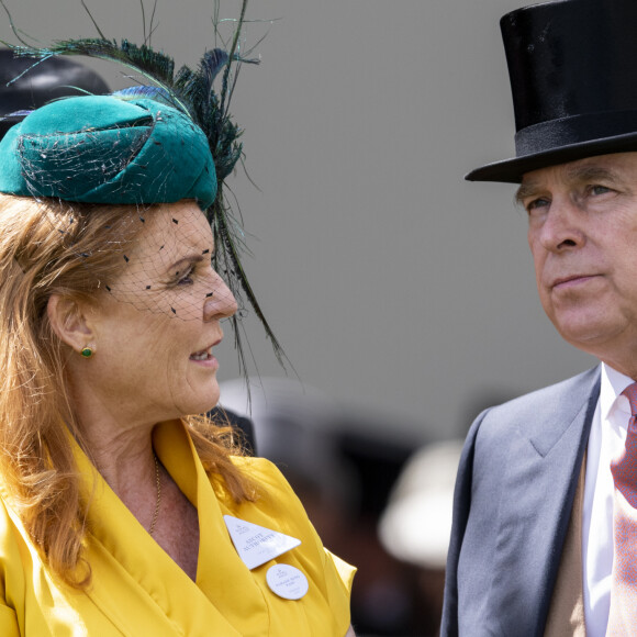 Le prince Andrew, duc d'York, et Sarah Ferguson à Ascot le 21 juin 2019.