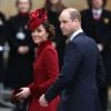 Le prince William et la duchesse Catherine de Cambridge lors de la cérémonie du Commonwealth Day en l'abbaye de Westminster à Londres, le 9 mars 2020.