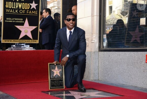Kenny "Babyface" Edmonds inaugure son étoile sur le Hollywood Walk of Fame à Los Angeles. Le 10 octobre 2013.