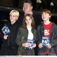 Robbie Coltrane, Emma Watson et Tom Felton à Londres le 28 mai 2002.
