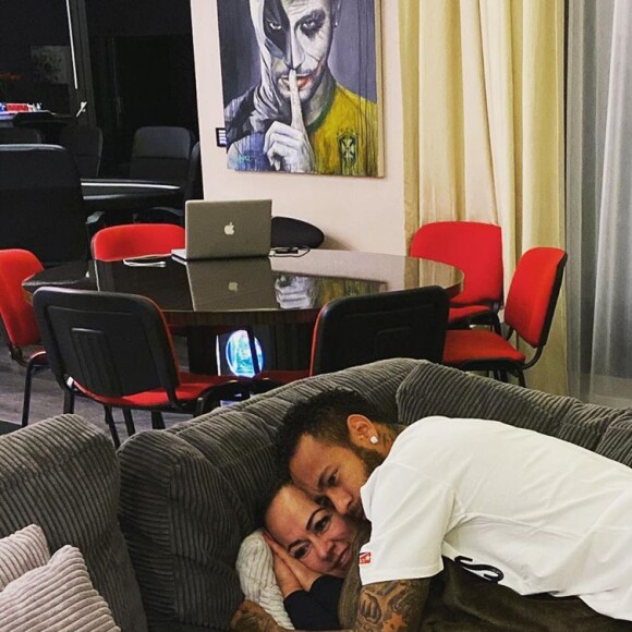 Neymar et sa mère Nadine sur Instagram, le 28 octobre 2019.