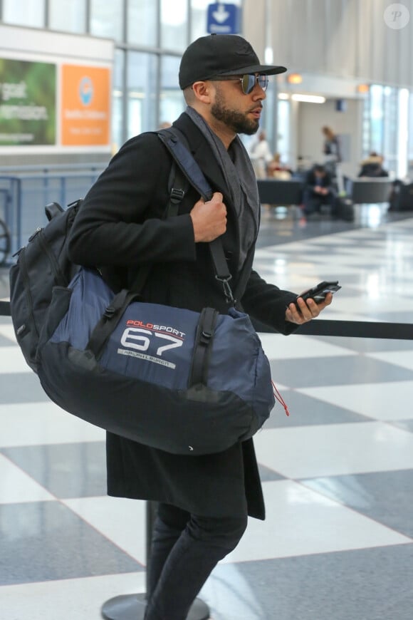 Exclusif - Jussie Smollett arrive à l'aéroport international O'Hare à Chicago. Le 27 mars 2019.