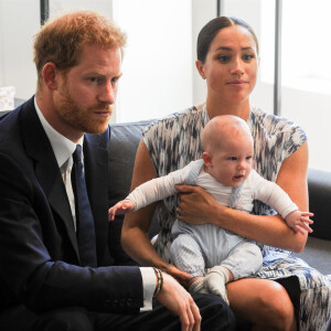 Le prince Harry, duc de Sussex, et Meghan Markle, duchesse de Sussex, avec leur fils Archie ont rencontré l'archevêque Desmond Tutu et sa femme à Cape Town, Afrique du Sud. Le 25 septembre 2019