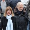 Chantal Goya et son mari Jean-Jacques Debout - Arrivées aux obsèques de Michou en l'église Saint-Jean de Montmartre à Paris. Le 31 janvier 2020.