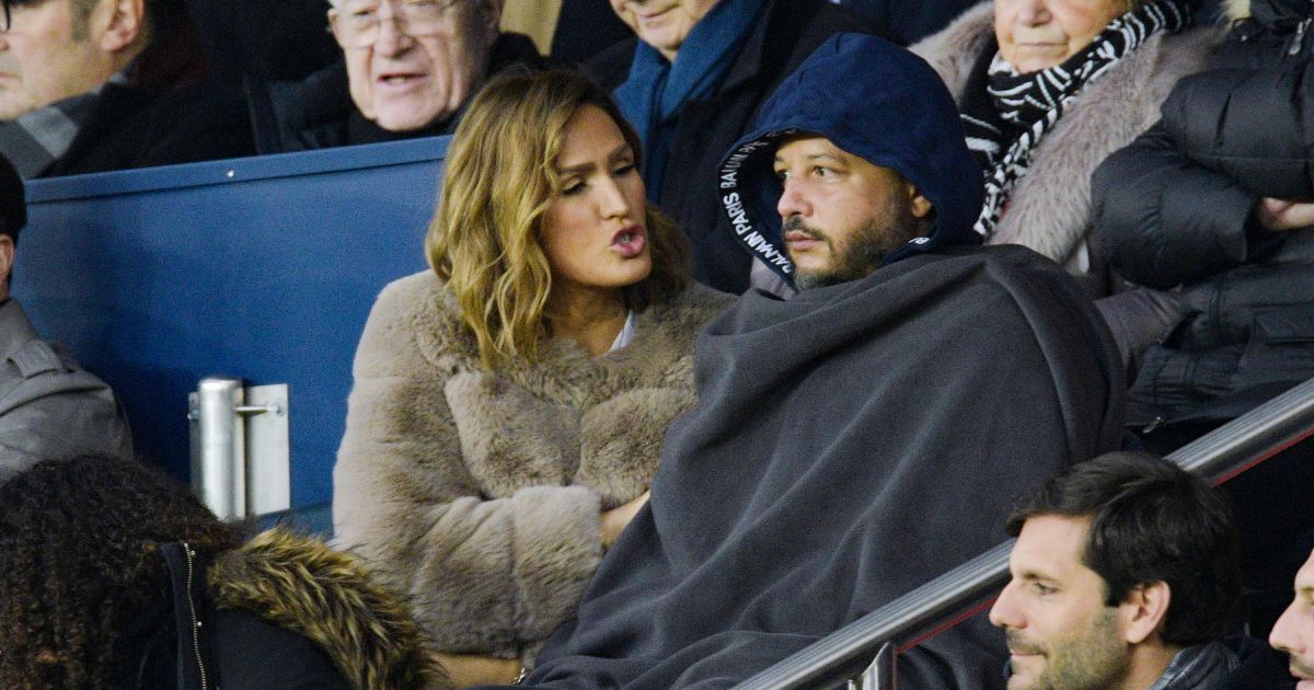 Vitaa et son mari Hicham Bendaoud assistent au match de ...
