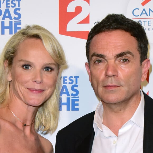 Vanessa Burggraf et Yann Moix au photocall lors de l'enregistrement de l'émission "On n'est pas couché" à la Villa Domergue lors du 70ème Festival International du Film de Cannes, France, le 24 mai 2017. © Giancarlo Gorassini/Bestimage