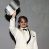 Cérémonie d'hommage à l'acteur J. Depp pour l'ensemble de sa carrière juste avant la projection du film "Waiting For The Barbarians" lors du 45ème festival du Cinéma Américain de Deauville le 8 septembre 2019. J. Depp a reçu un prix, remis par la Présidente du jury C. Deneuve.