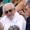 Dominique Strauss-Kahn (DSK) et sa compagne Myriam L'Aouffir dans les tribunes de Roland-Garros à Paris. Le 30 mai 2017.