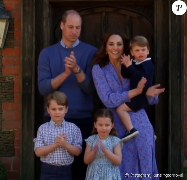 Kate Middleton, William et leurs enfants à la télé ...