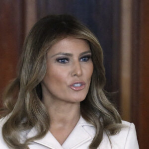La First Lady Melania Trump lors du déjeuner annuel des épouses de gouverneurs à la Maison Blanche, le 10 février 2020.