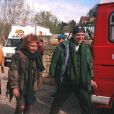 Christian Clavier - Tournage du film "Les Visiteurs 2" à Beynac. Le 20 mars 1997.