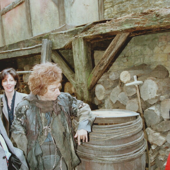 Christian Clavier - Tournage du film "Les Visiteurs 2" à Beynac. Le 20 mars 1997.