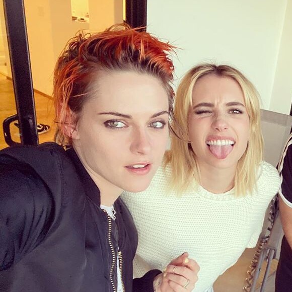 Kristen Stewart et ses cheveux orange sur Instagram, le 29 mars 2020.