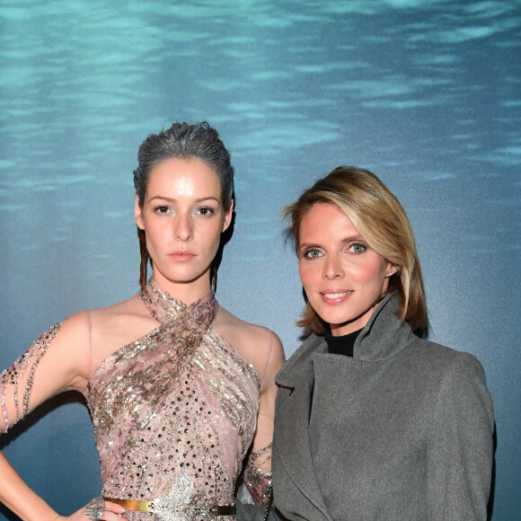 Exclusif - Maëva Coucke et Sylvie Tellier - People au défilé de mode Haute Couture Printemps-Eté 2020 "Ziad Nakad" à l'hôtel Intercontinental Paris Le Grand à Paris, le 22 janvier 2020. © Pierre Perusseau/Bestimage